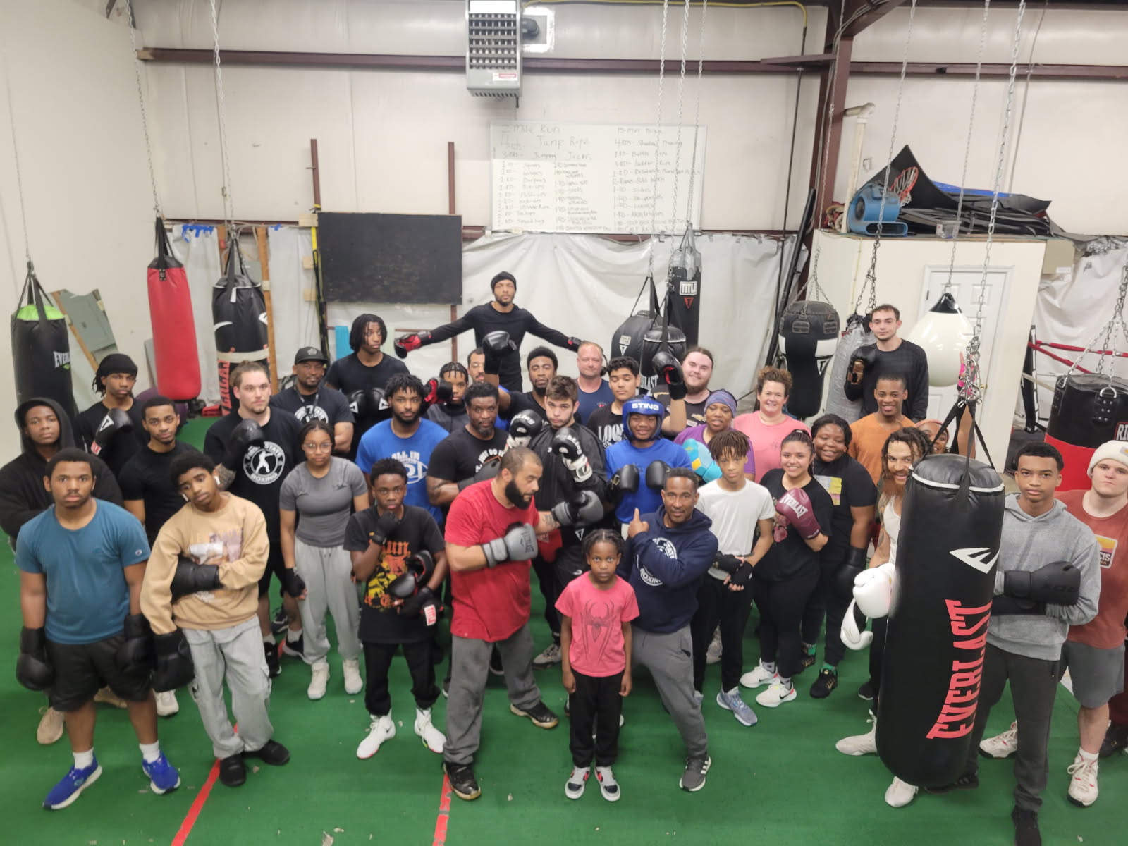 Adult class group at First State Boxing