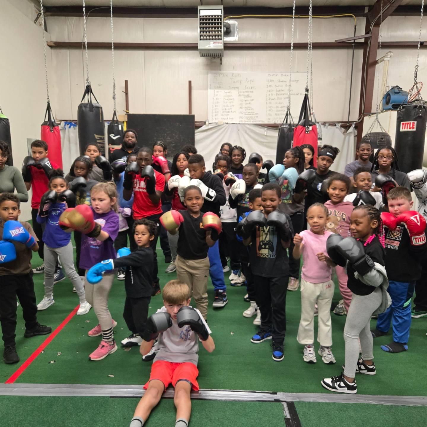 Kids boxing class at First State Boxing
